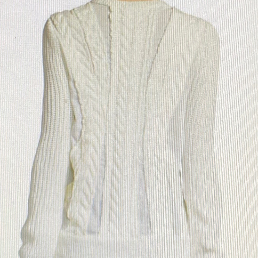 Neiman Marcus Cable Knit Mesh Sweater - Picture 2 of 10